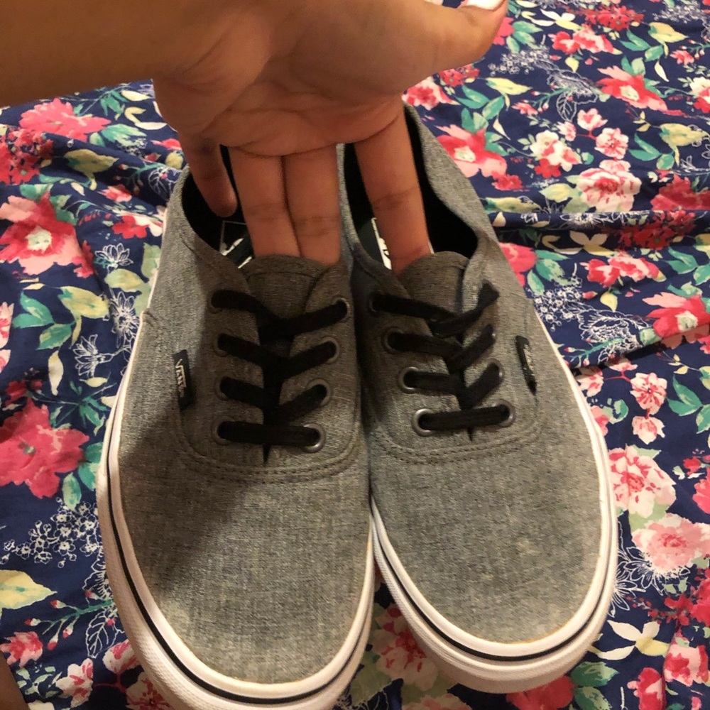 Grey authentic slip on vans